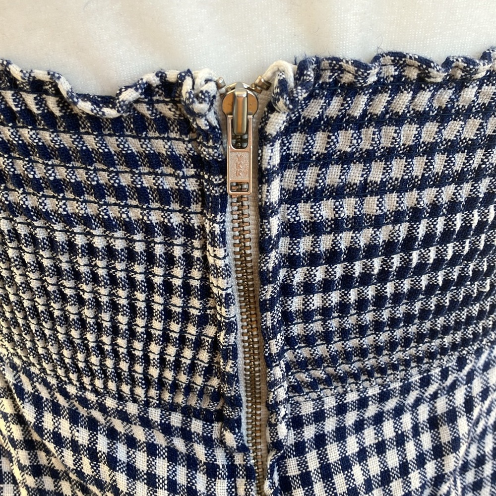 Reformation Blue Gingham Mini Dress - Picture 5 of 7